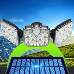 Lampe solaire extérieure à induction humaine grand angle détecteur de mouvement