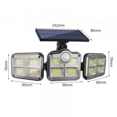 Lampe solaire extérieure à induction humaine grand angle détecteur de mouvement