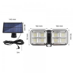 Lampe solaire extérieure à induction humaine grand angle détecteur de mouvement