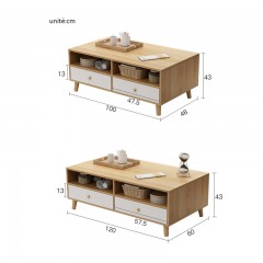 Tables basses avec tiroirs intégrés