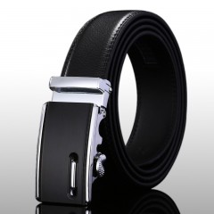 Ceinture pour hommes 2 couches en cuir de vache avec boucle automatique