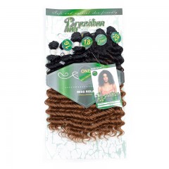Mèches  en fibre  synthétique avec cheveux bouclés de couleur gradient