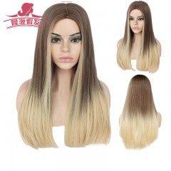 Perruque en fibre  synthétique cheveux longs