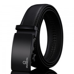 Ceinture en cuir de vache pour hommes 2 couches en cuir de vache avec boucle automatique