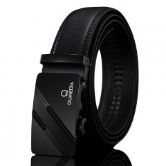Ceinture en cuir de vache pour hommes 2 couches en cuir de vache avec boucle automatique