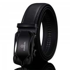 Ceinture en cuir de vache pour hommes 2 couches en cuir de vache avec boucle automatique
