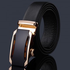 Ceinture pour homme en cuir  avec boucle à fertmeture automatique