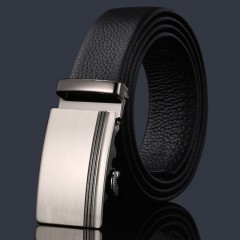 Ceinture pour homme en cuir  avec boucle à fertmeture automatique