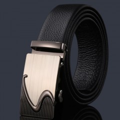 Ceinture pour homme en cuir  avec boucle à fertmeture automatique