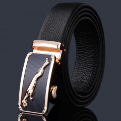 Ceinture pour homme en cuir  avec boucle à fertmeture automatique