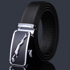 Ceinture pour homme en cuir  avec boucle à fertmeture automatique