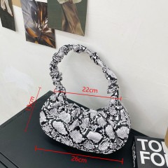 Sac à main plissé à motif léopard pour femme