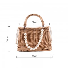 Sac à main pour femme avec ruban de paille