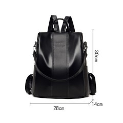 Sac à dos et bandoulière femme  en cuir avec logo en motif kangourou