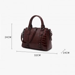 Sac à main pour femme en cuir PU avec motif  crocodile