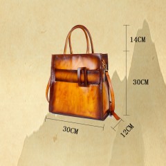Sac à main en cuir de vache de grande capacité