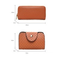 Ensemble de sac à main Trousse Porte monnaie en cuir 5 pcs