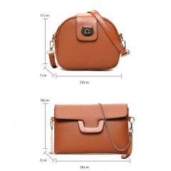 Ensemble de sac à main Trousse Porte monnaie en cuir 5 pcs