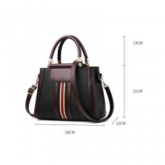 Sac à main en cuir PU rayé