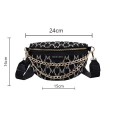 Sac à bandoulière pour femme en forme de coquille PU cuir M rayures