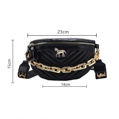 Sac à bandoulière pour femme en cuir avec Accessoires en forme de boulette