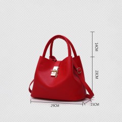 Sac à bandoulière pour femme motif litchi en cuir PU simple