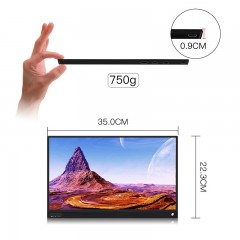 Moniteur portable compatible PC-IOS-ANDROID-PS-NITENDO-XBOX de 15,6 pouces avec écran tactile