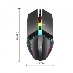 Souris de jeu lumineux avec fil