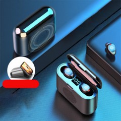 écouteurs Bluetooth sans fil LED Puissance Affichage tactile boitier muni de haut parleur