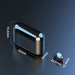 écouteurs Bluetooth sans fil LED Puissance Affichage tactile boitier muni de haut parleur