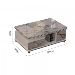 Meuble de télévision peint en haute lumière UV 3D niveau supérieur vitré