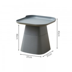 Petite table déco carrée avec tête de lit simple PP