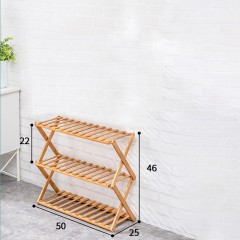 Support de chaussures pliant sans montage multicouche simple bambou bambou