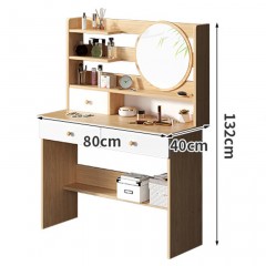 Table de maquillage multi-rangement à bord arrondi à haute résistance