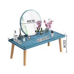 Mini table de maquillage plateforme en mdf pieds de table en bois massif