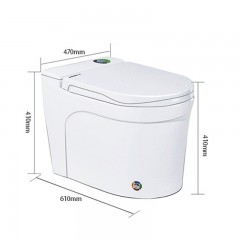 Toilettes électriques sans réservoir à ouverture et siphonage par impulsion