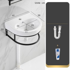 Lavabo de salle de bain à suspension mural