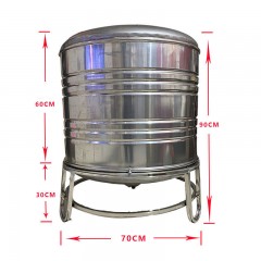 Réservoir d'eau domestique en acier inoxydable épaissi vertical