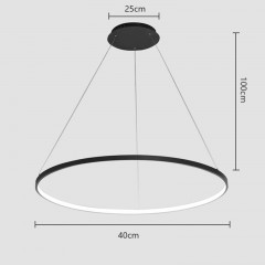 Lampe suspendue de cercle de LED en aluminium