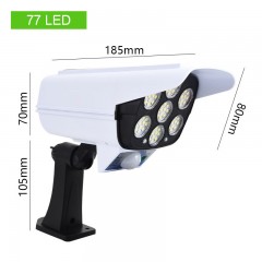 Lampe LED en caméra factice  mural à énergie solaire à télécommande et détecteur de mouvement