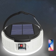 Lanterne à énergie solaire de secours LED Camping Affichage avec interface rechargeable + powerbank de recharge téléphone