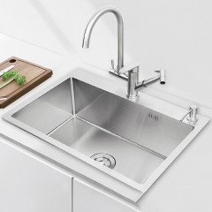 Ensemble évier en acier inoxydable épaissi brossé