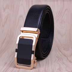 Ceinture en cuir de vache pour les hommes Boucle automatique en cuir véritable