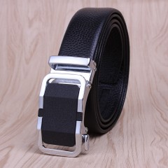Ceinture en cuir de vache pour les hommes Boucle automatique en cuir véritable