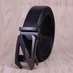 Ceinture en cuir de vache pour les hommes Boucle automatique en cuir véritable