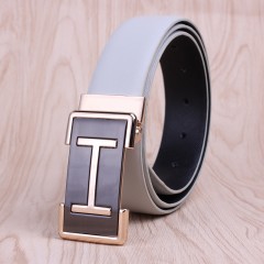 Ceinture en cuir de vache pour hommes lisse