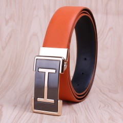Ceinture en cuir de vache pour hommes lisse