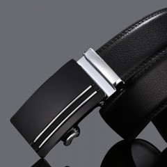 Ceinture pour hommes 2 couches en cuir de vache avec boucle automatique
