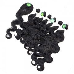 Paquet de Mèches  en fibre  synthétique avec cheveux bouclés de couleur gradient