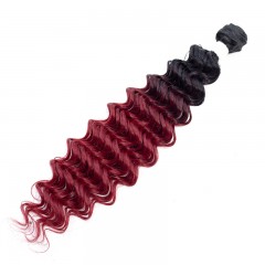 Mèches  en fibre  synthétique avec cheveux bouclés de couleur gradient